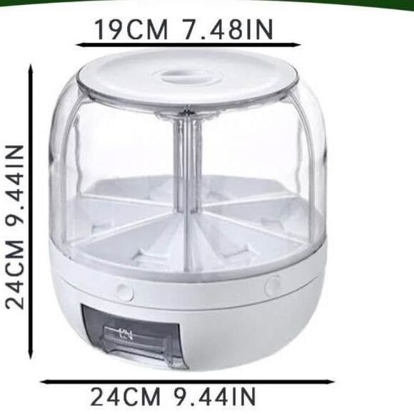 6-Compartment Spinning Grain Storage Container, NEW - Picture 4 of 5